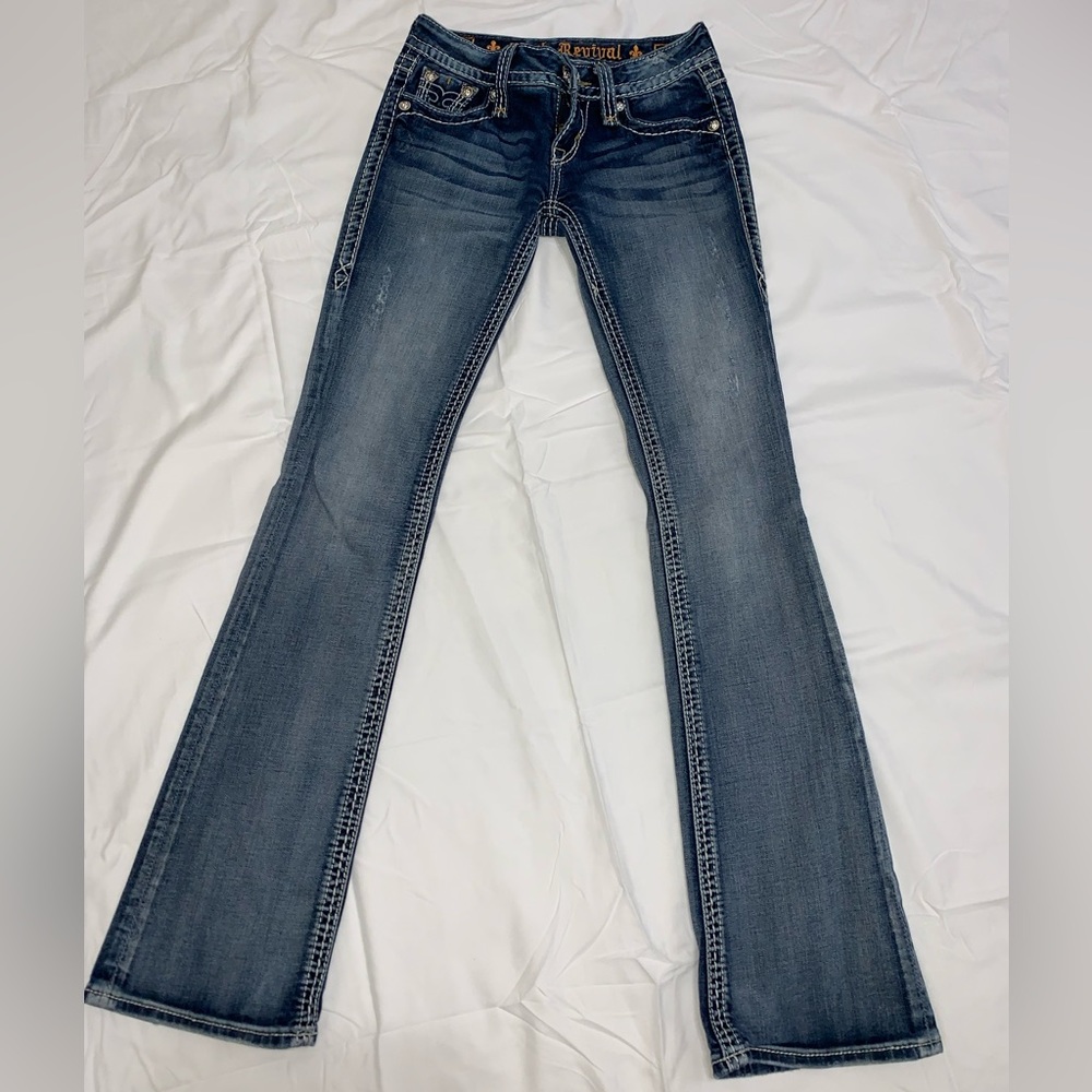 Rock Revival boot cut jeans.